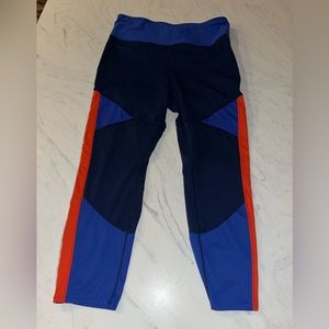 Avia orange white blue tights leggings stretch pants xl 16-18